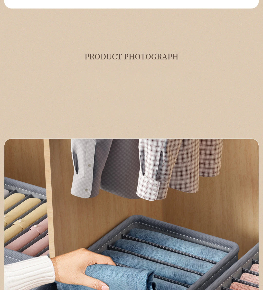 Thickened Pants Storage Box Foldable 9/7/6 Grids Organizer for Jeans Sweatshirt Shirt Wardrobe Organizers of Cabinets and Drawer