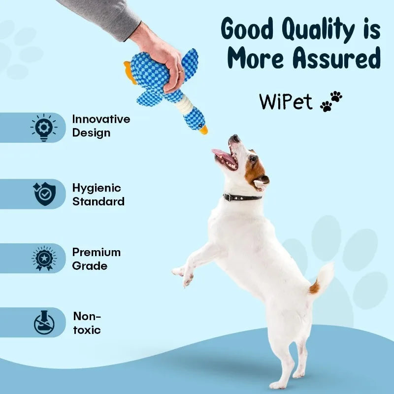 Indestructible Cat & Dog Plush Toy – Chew & Squeak Interactive Toy for Aggressive Chewers