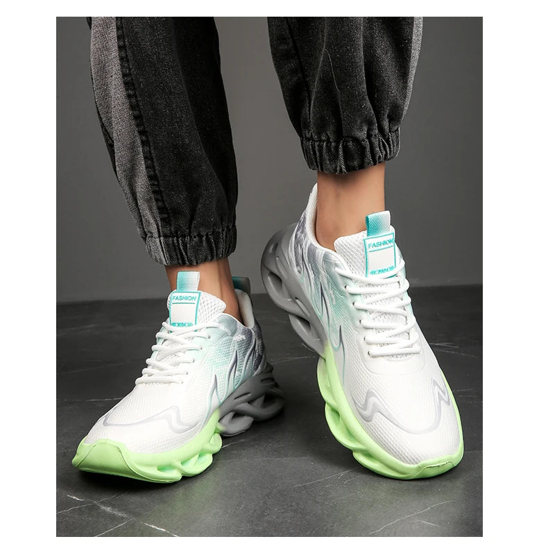 Summer Unisex Running Shoes Men Women Lightweight Mesh Breathable Comfortable Flat Soft Tennis Shoes Lace-up Sneakers Man 36-46