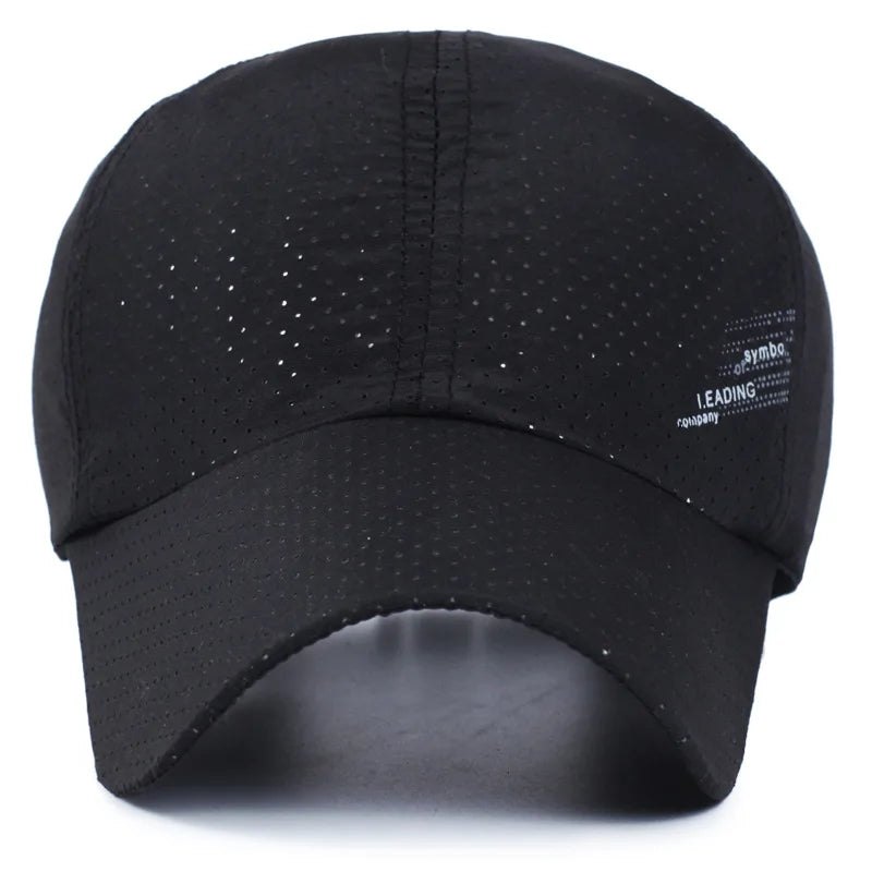 Quick Dry Baseball Cap Outdoor Sports Mesh Breathable Hat For Men Portable Hiking Fishing Sunbonnet Golf Adjustable Cap