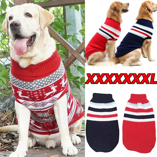 • Large Dog Knit Winter Sweater
