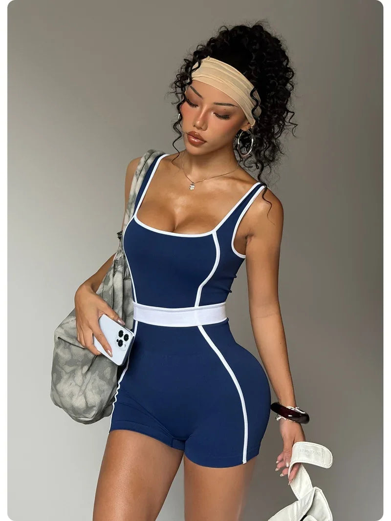 Women's Tracksuit Seamless Yoga Set Yoga Jumpsuits One Piece Workout Rompers Sportswear Gym Set Workout Clothes Women Bodysuit