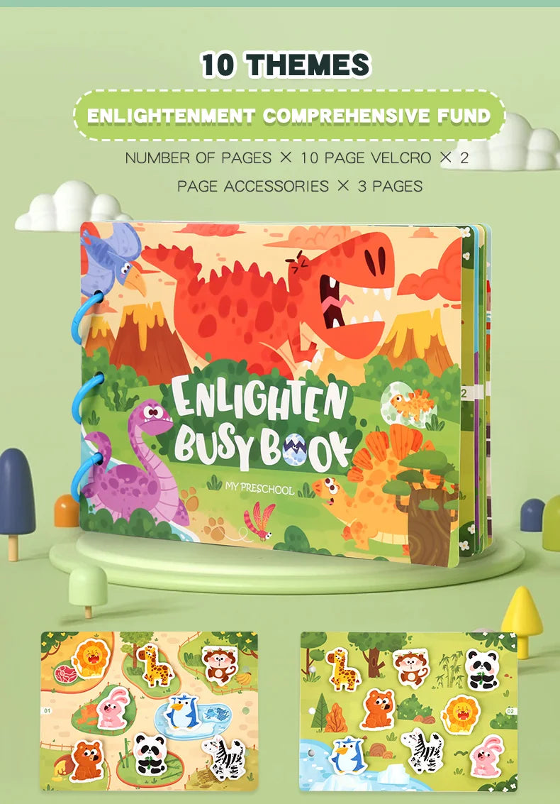 Montessori Baby Busy book My First Quiet Book Paste Early Learning Education Toy Children Toy Matching Game for Babies