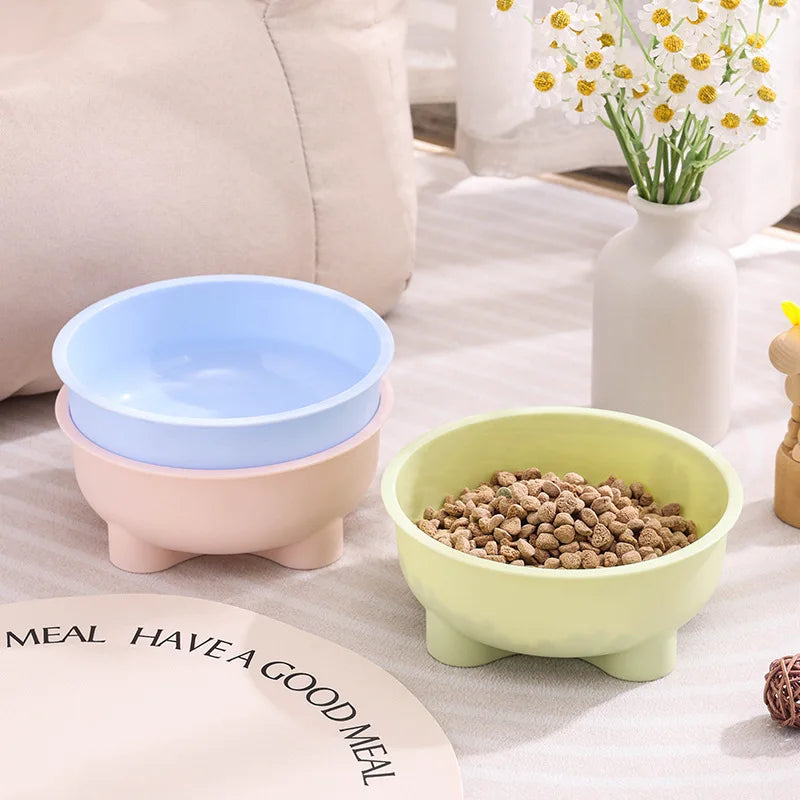 1PC Four-Legged Solid Color Stainless Steel Pet Dog Bowl And Cat Bowl For Indoor And Outdoor Use