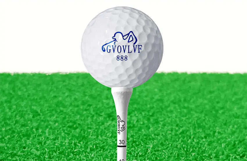 50 Pieces Bamboo Golf Degree Scale Tees 83mm Reduce Friction Side Spin Golf Tees White and Black Adjustable Depth