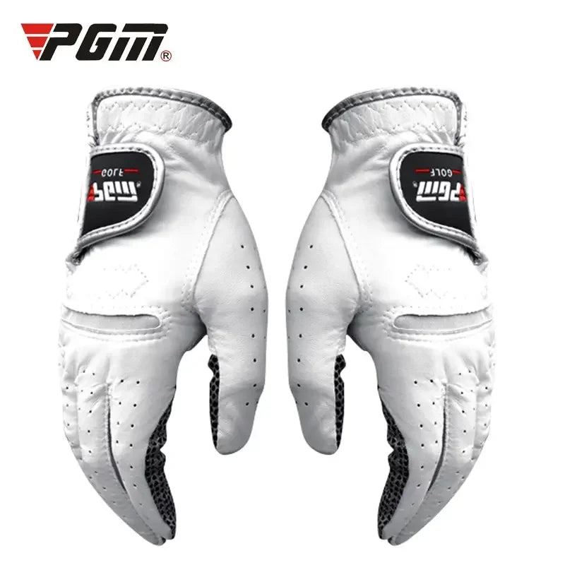 PGM Golf Gloves,Men’s Left Right Hand Soft Breathable Sheepskin Sport Gloves,Slip-resistant Golf Male Training Accessories