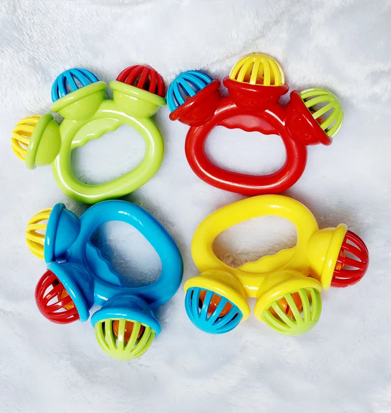 1-4PCS Baby Hand Rattle Ball Toy Newborn Grasping Hand Bell Sensory Toy Kids Safety Materials Toys for 0-24 Months Baby Children