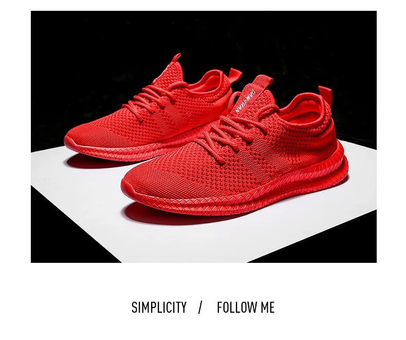 Unisex Breathable Running Shoes Lace Up Lightweight Casual Gym