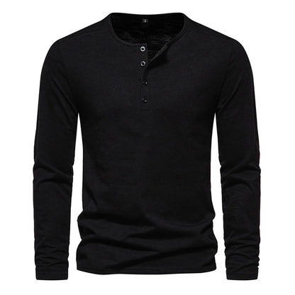 Men's Long Sleeve Cotton Slim Fit T Shirt Casual Everyday Wear