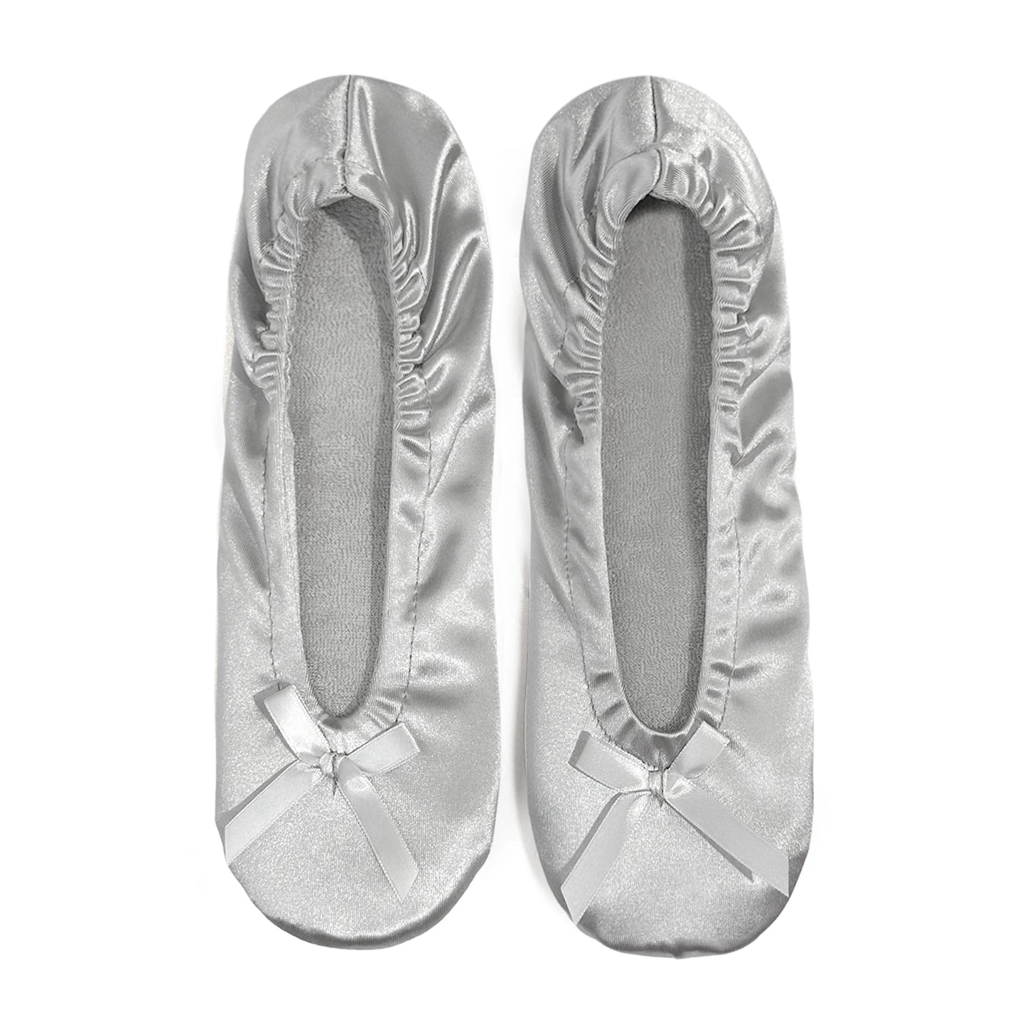 Women's Elegant Ballerina Flats, Lightweight Cozy Indoor Home House Ballet Flats, With Soft Foam Shoe-Insole & Bowknot Decor