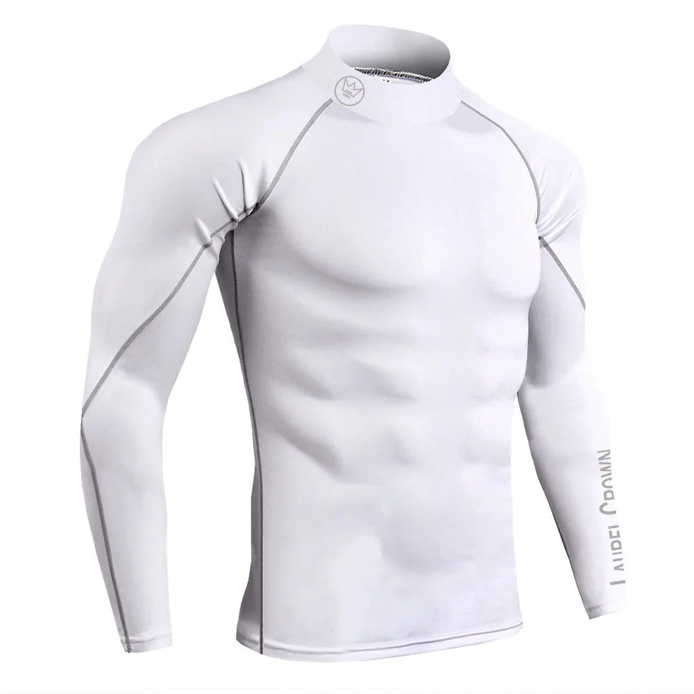 Fitness T-shirt Men Long Sleeve Training Shirts Running Compression Skinny Tops Muscle Workout Clothing