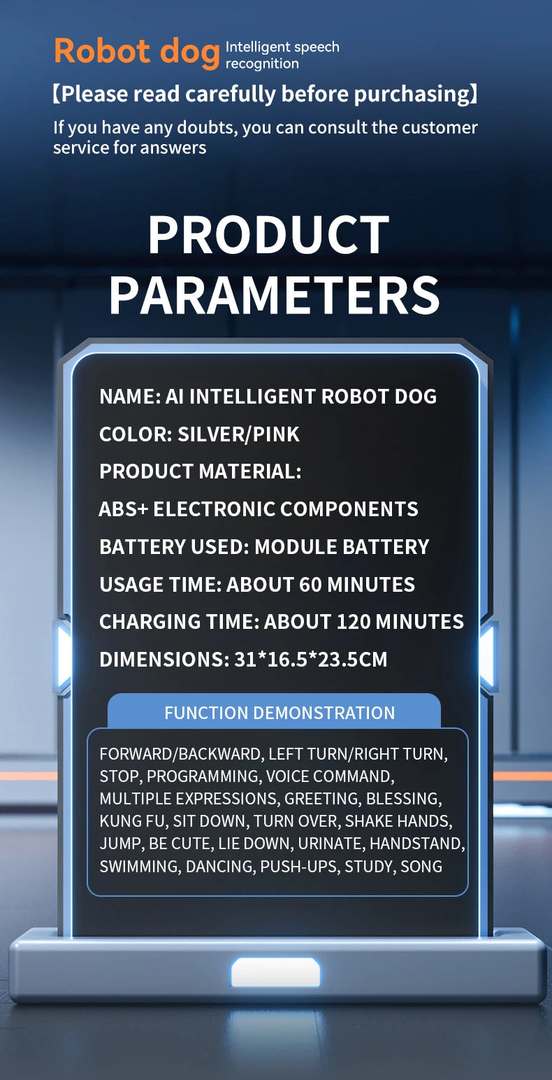 New model robot dog, intelligent remote control, children's remote control toy, stunt mechanical pet dog, children's gift