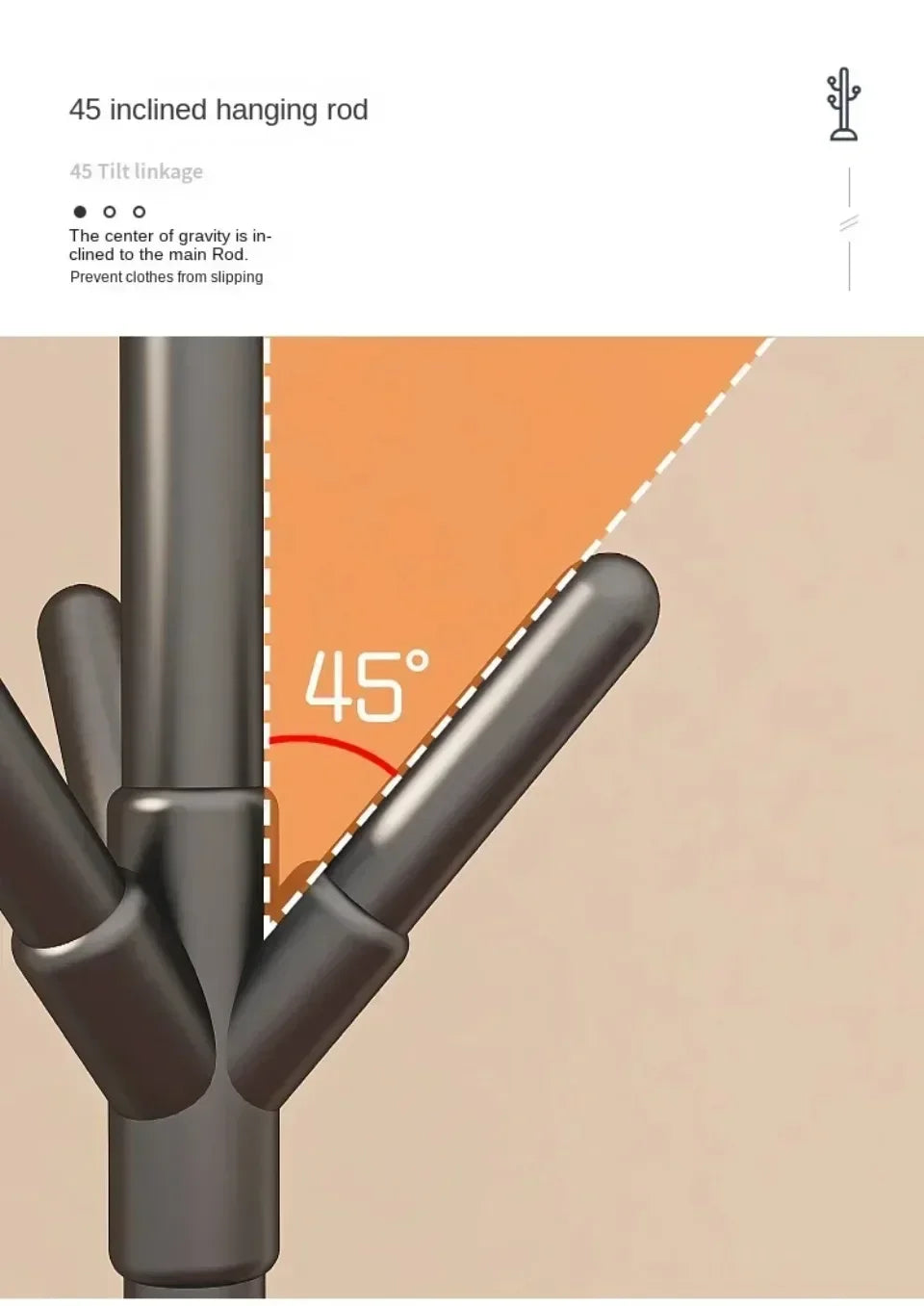 Vertical Coat & Hat Stand – Bedroom Storage Rack