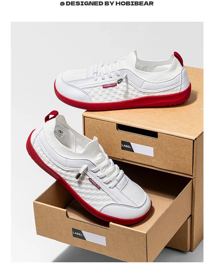 HOBIBEAR Men Barefoot Shoes Women Slip On Wide Toe Walking Sneaker | Zero Drop Sole | Lightweight Breathable Minimalist Shoes