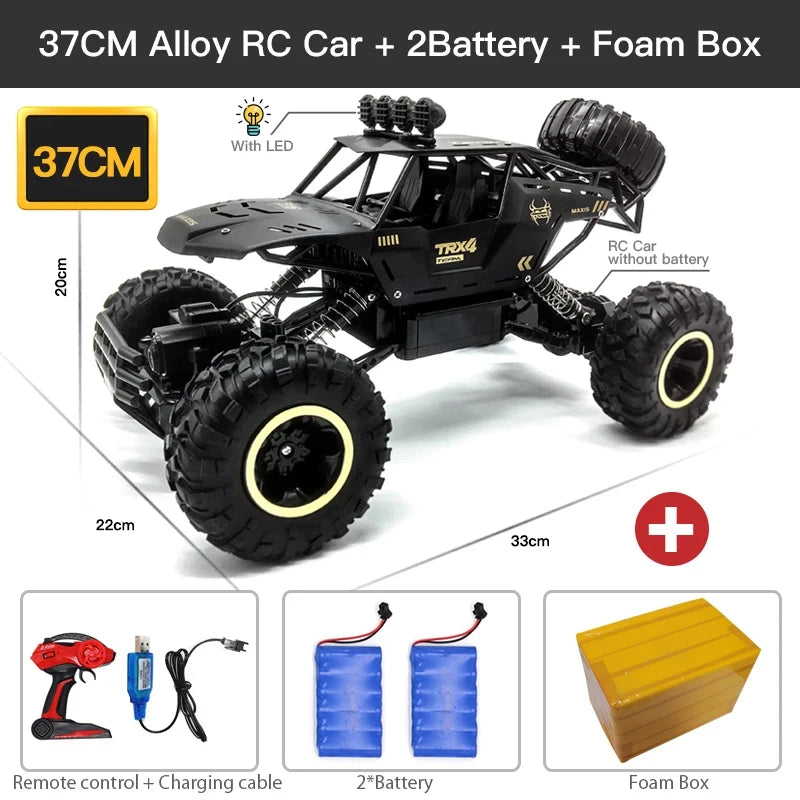 ZWN 1:12 / 1:16 4WD Remote Control Car With Led Lights 2.4G Radio RC  Cars Off-Road 4x4 Control Trucks Toys Gifts for Children