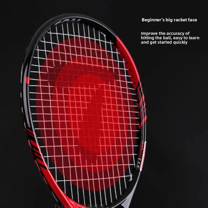 TELOON Genuine Carbon Tennis Racket Beginner College Student Men's and Women's Single with Wire Rebound Tennis Trainer Set