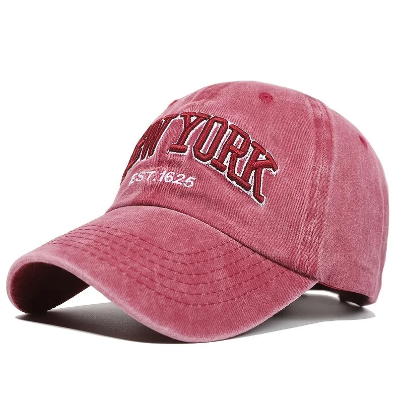 Fashion NEW YORK Embroidery Baseball Caps Outdoor Casual Adult Sun Hats Hip Hop Hat Sports Golf Caps Water Wash Snapback Hats