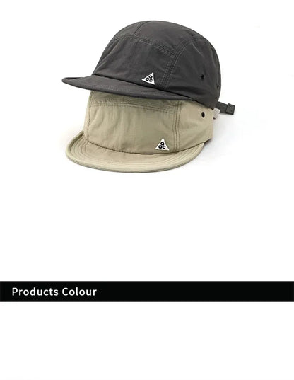 5 Panel Short Brim Quick Dry Baseball Cap Polyester One Size Unisex UPF50 Plus