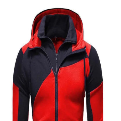 Hooded Polyester Jacket With Zipper For Men Breathable Waterproof Windproof