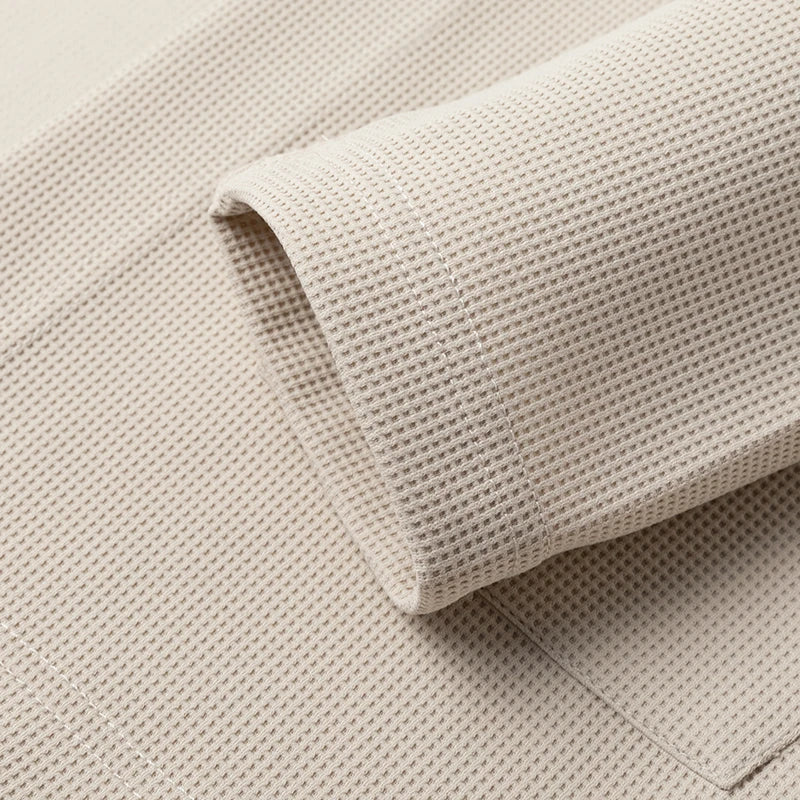 New Men's Business Casual Long Sleeved Solid Color Cloak Jacket Knitted Comfortable and Fashionable All Season Versatile Top