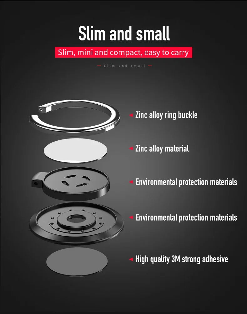 Universal Finger Ring Holder Stand Mobile Phone Luxury Rotatable Phone Back Sticker Holder  for IPhone Samsung Xiaomi