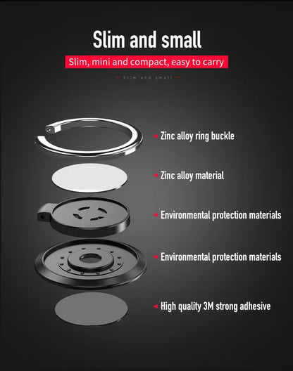 Universal Finger Ring Holder Stand For Mobile Phones Rotatable Back Sticker