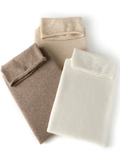 Women Sleeveless 100 Percent Merino Wool Turtleneck Vest Knitwear