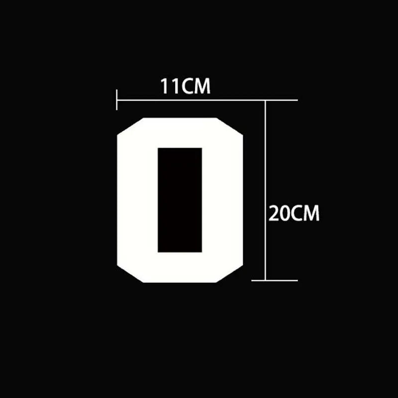 20*11CM/ Big Number Letter Patches Clothes Sticker,0~9 White,Black Digital Number Jersey Badges Heat Transfer Iron on Patches