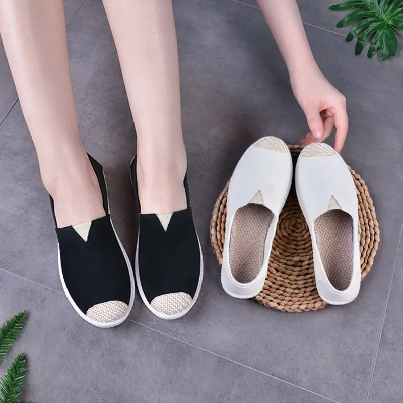 2023 Shoes Women's Summer Mesh Breathable Flat Shoes Ladies Comfort Light Sneaker Socks Women Slip on Loafers Zapatillas Muje