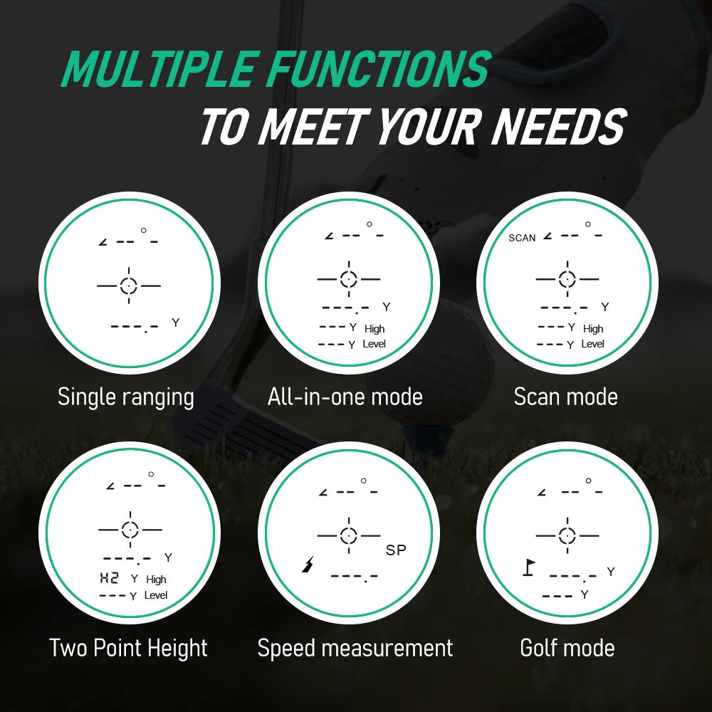 Nohawk Golf Laser Rangefinder 600M 1000M Multifunctional Telescope with Flag-Lock Slope  Distance Meter for Hunting Monocular