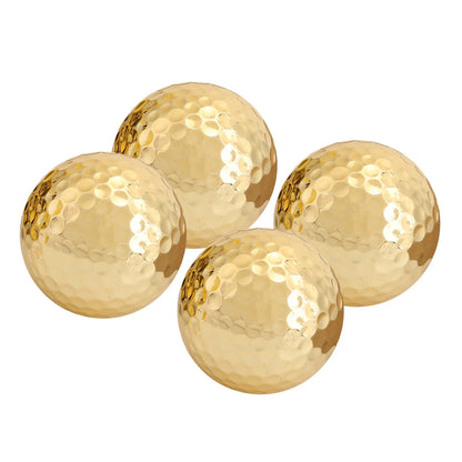 Double Layer Gold Plated Golf Ball Accessory Set, 4 Pieces