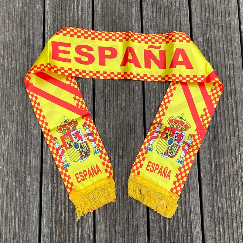 xvggdg  14x130cm  National Team Football Fans Scarf   Argentina france  Morocco  Croatia Tassel Flags Scarf   Souvenir