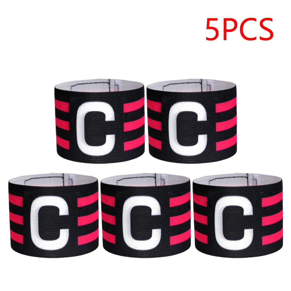 1-10pcs Leader Competition Armband Breathable Soccer Player Captain Group Armband Clear Icon Capitan Band For Football Captain