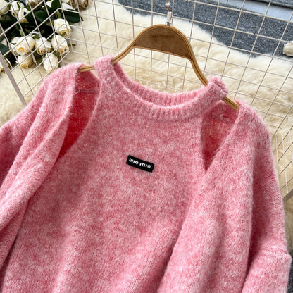 Womens Knit Cardigan Long Sleeves And Sleeveless Tank Top Set Polyester