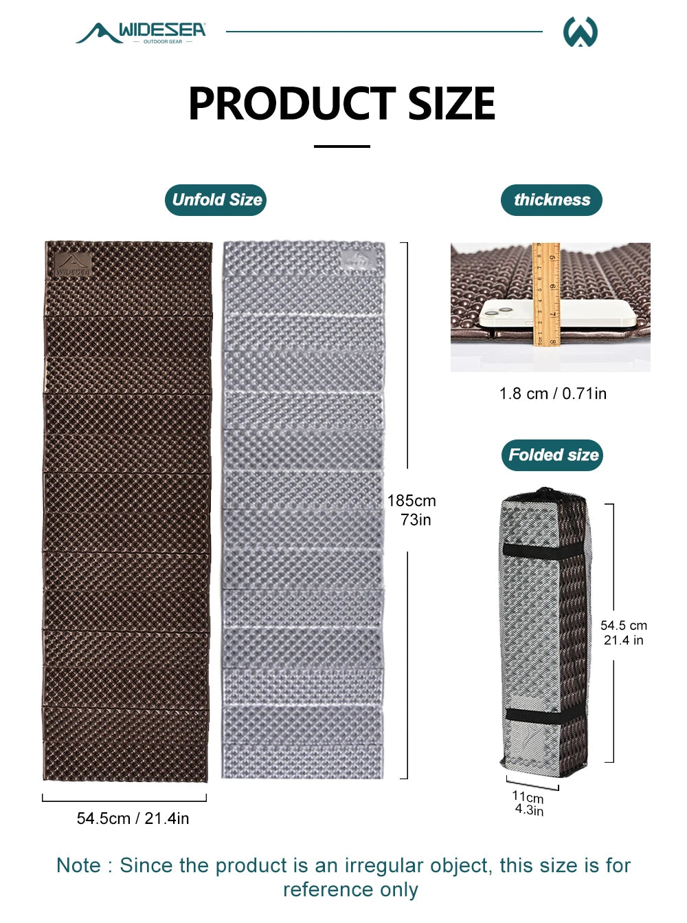 Ultralight Folding Egg Nest Camping Pad Portable Foam Sleeping Mat with Storage Bag for Outdoor Hiking Backpacking Camping