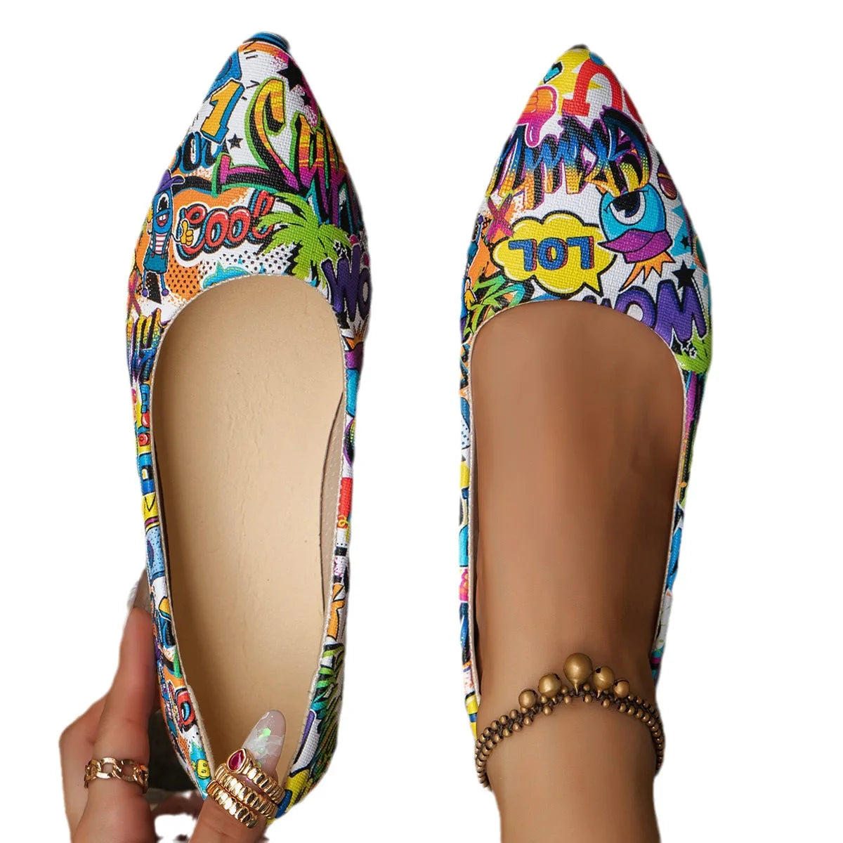 New Arrival 2024 Women Pointed Toe Beautiful and Fashion Summer Shoes Flat Ballerina Comfortable Casual Women Shoes