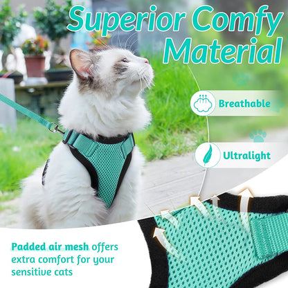 Cat Harness And Leash Set Escape Proof Soft Adjustable Vest Harness