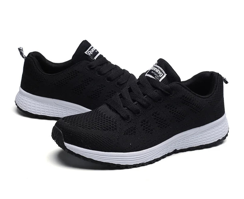 Women Casual Shoes Fashion Breathable Walking Mesh FlatShoesSneakers White Female Footwear