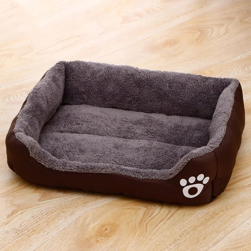 Plush Cat & Dog Bed – Soft, Non-Slip, Bite-Resistant for Small to Large Dogs