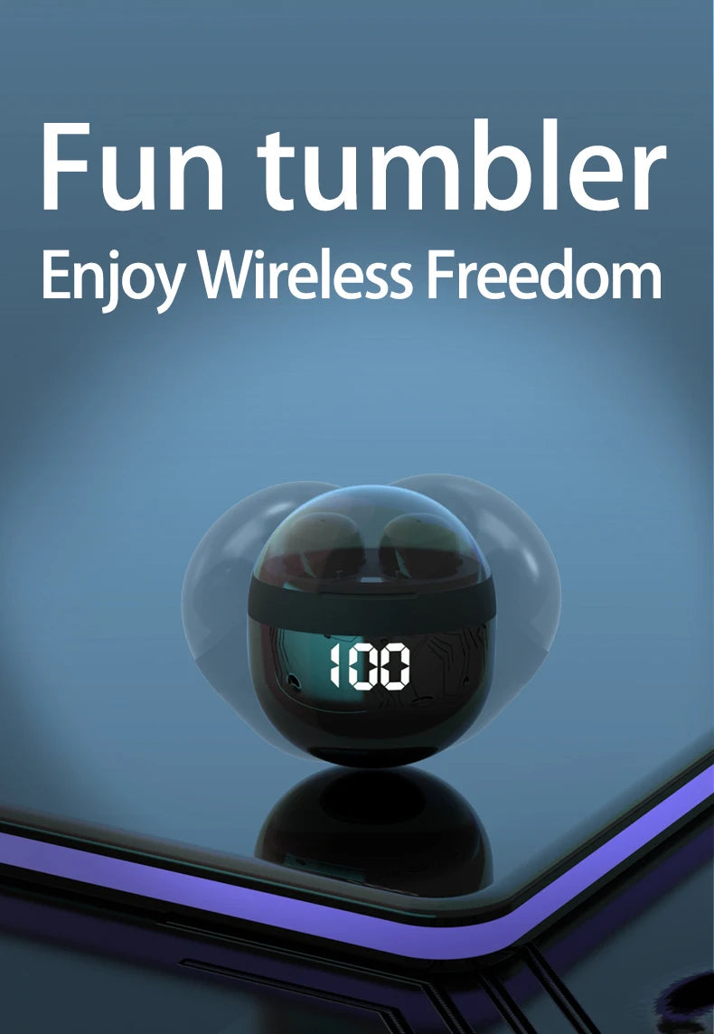 Invisible Headphones TWS Mini Earphones Wireless Bluetooth 5.3 Earbuds with Microphone Noise Reduction In-Ear Headset for Phone