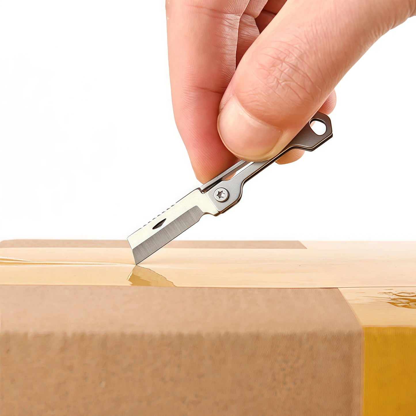 Stainless Steel Mini Folding Knife 6 cm Unfolded, 4 cm Folded, Silver