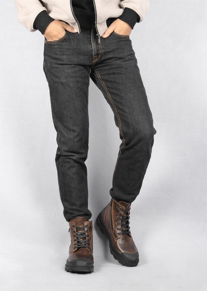 Genuine Leather Mens Ankle Boots, Zip Closure, Winter Use