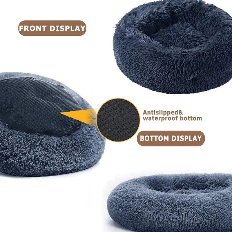 Round Soft Pet Bed – Indoor Sofa for Cats and Dogs
