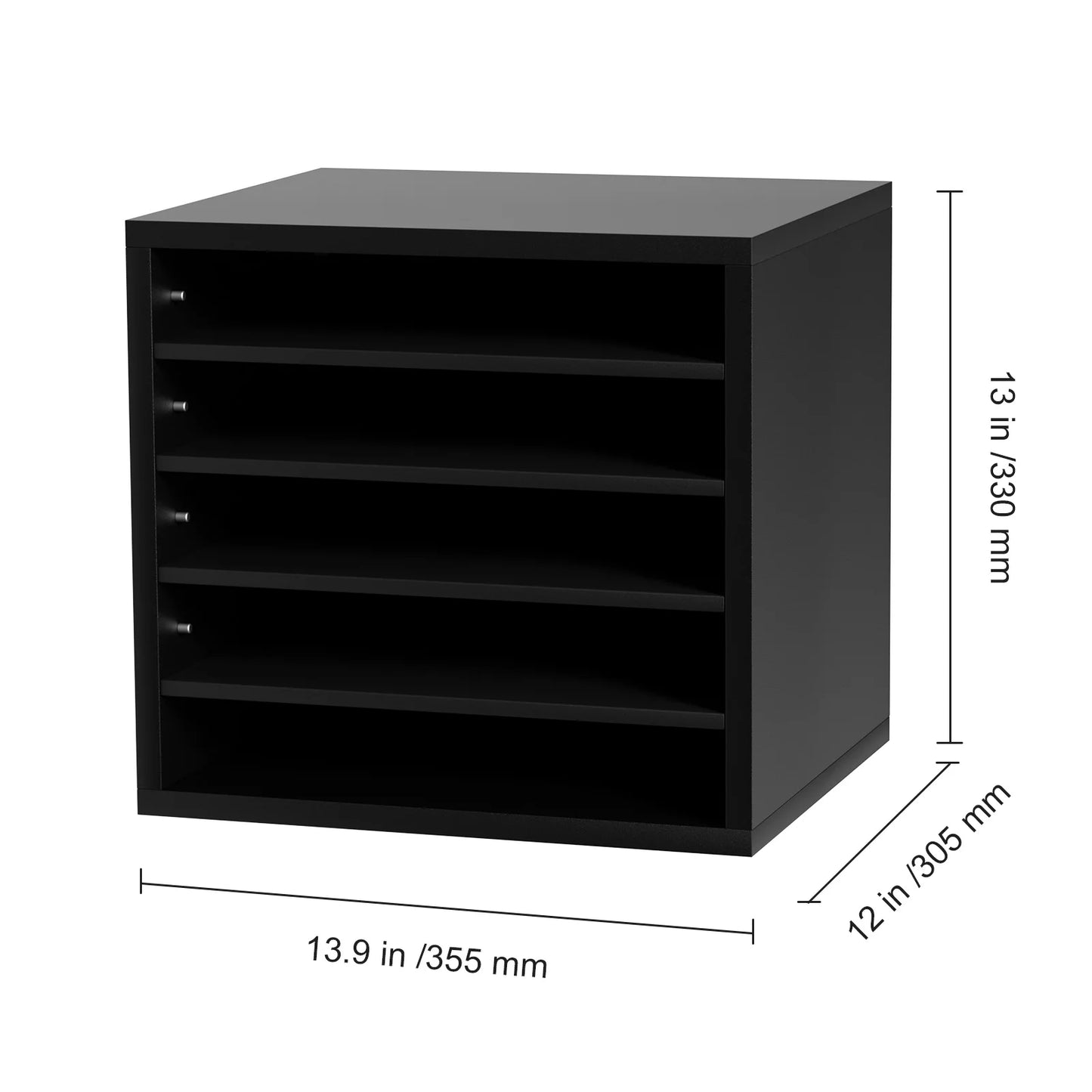 SucceBuy Literature Organizers with Adjustable Shelves Wood Literature Sorter for Office Home Classroom Mailrooms EPA Certified