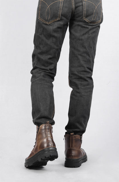 Genuine Leather Mens Ankle Boots, Zip Closure, Winter Use