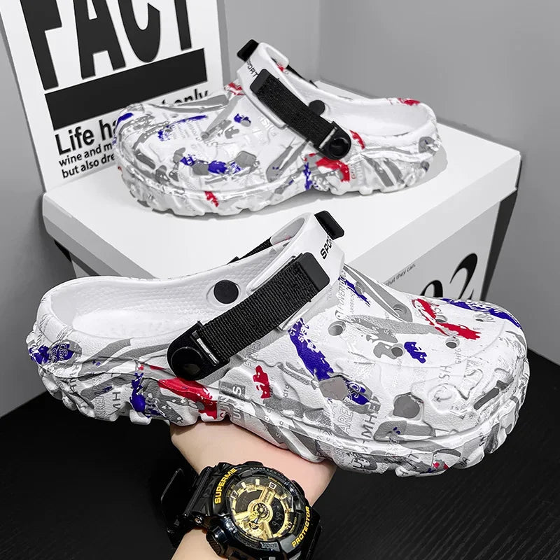 Mens Plus Size Sandals And Clogs Outdoor Water Shoes EVA Insole