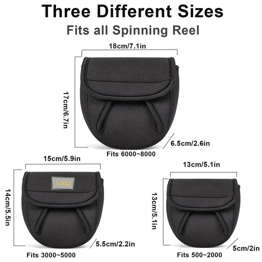 S/M/L Spinning Fishing Reel Cover Neoprene Wheel Protective Case Waterproof Reel Bag Storage Water Drop Wheel Package Outdoor