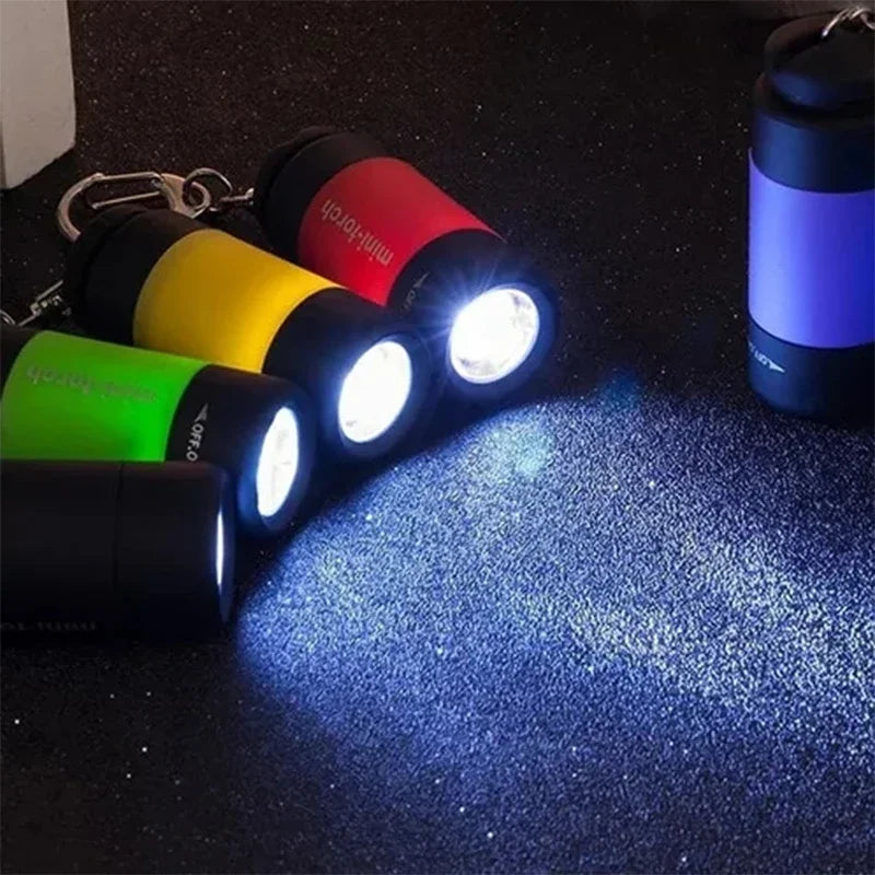 LED Micro Pocket Flashlight USB Rechargeable Keychain Waterproof