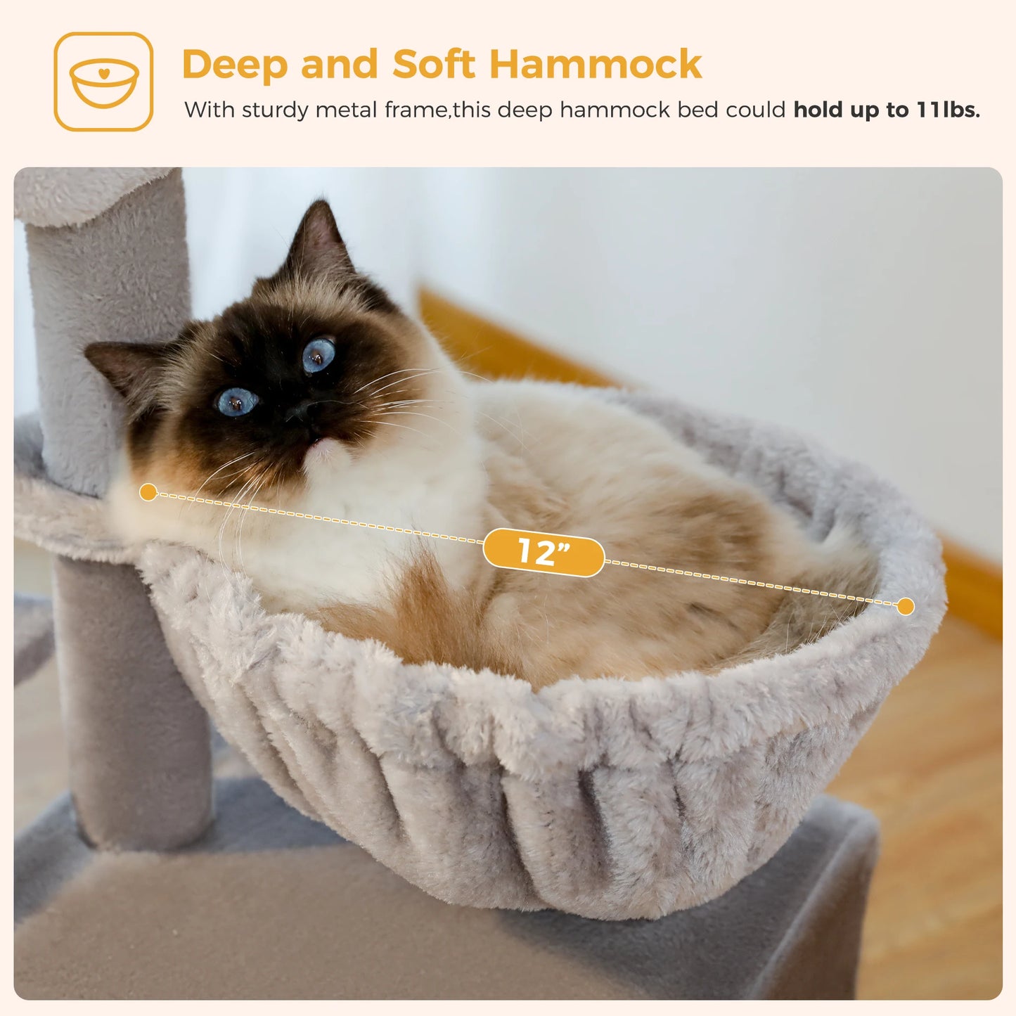 Indoor Cat Tree & Tower with Scratching Posts and Hammock – 2 Styles