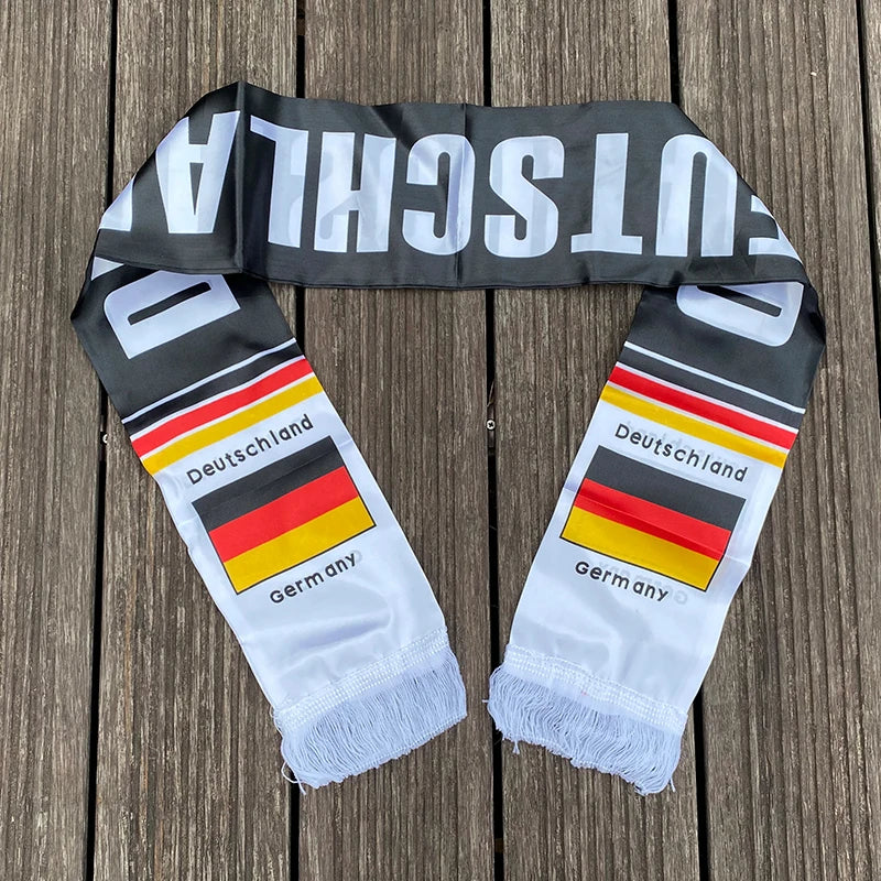 xvggdg  14x130cm  National Team Football Fans Scarf   Argentina france  Morocco  Croatia Tassel Flags Scarf   Souvenir